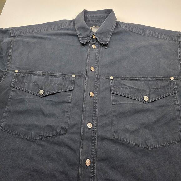 VTG Versace Jeans Couture Long Sleeve Button Shirt Medusa Men Medium 90s READ - Picture 5 of 11